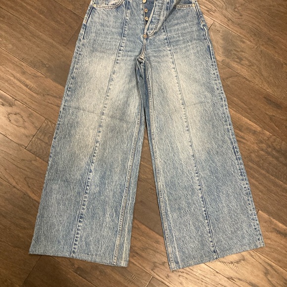 Triarchy Size 24 Wide Leg Blue Denim Jeans - Picture 1 of 2